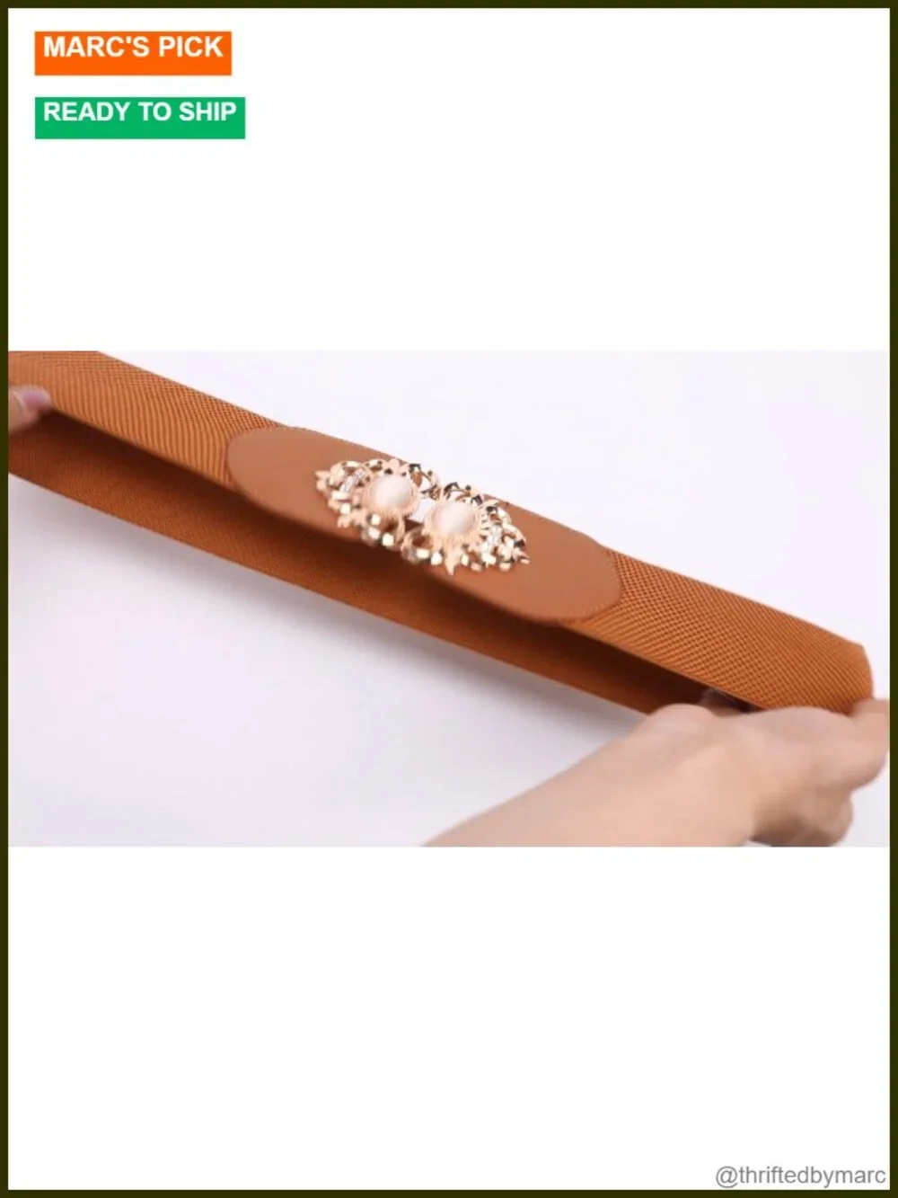 3 Pack Elastic Stretch Waist Belt for Dresses - PU Leather & Polyester Blend